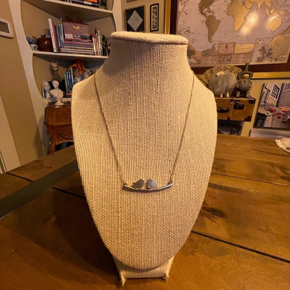 Two Birds on a Branch Necklace
